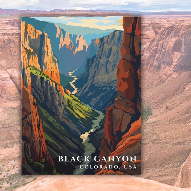 Postal Black Canyon Colorado USA Travel Keepsake (Subido por el creador)
