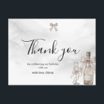Postal Black Coquette Minimalist Elegant 50th Birthday<br><div class="desc">Champagne coquette minimalist elegant 50th birthday post card featuring delicate bow art, and refined modern typography. Designed with a subtle champagne and clean layout, this piece creates a timeless and sophisticated look. Perfect for a chic and understated milestone celebration. Easily personalize with your event details. Available as a digital download...</div>