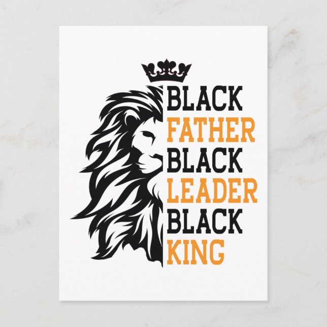 Postal Black Father Black Leader Black King Fathers Day (Anverso)