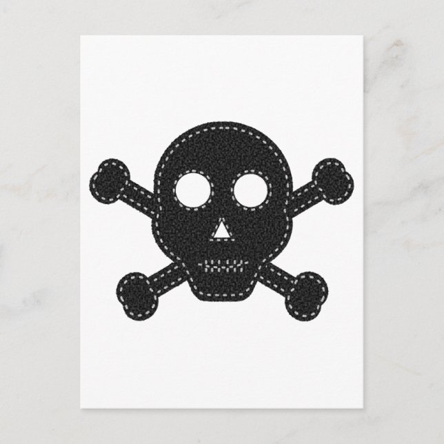 Postal Black Felt Skull (Anverso)
