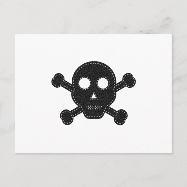 Postal Black Felt Skull (Anverso)