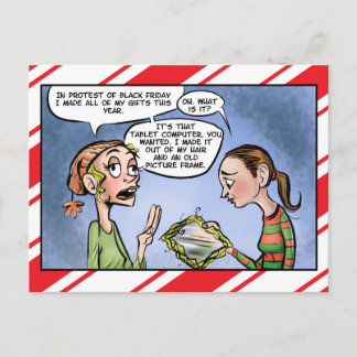 Postal Black Friday Protesta Regalo Casero Saludo