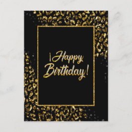 Postal Black Gold y Jewel Leopard