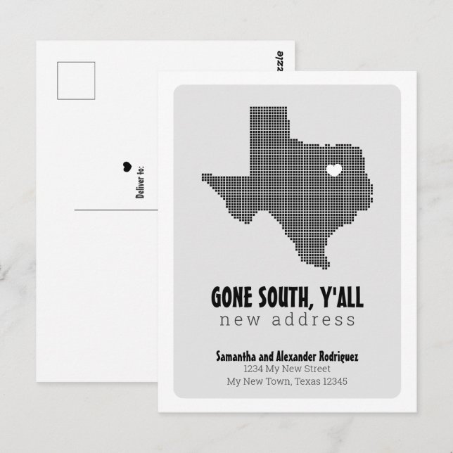 Postal Black Gone South, todos se mueven (Anverso / Reverso)