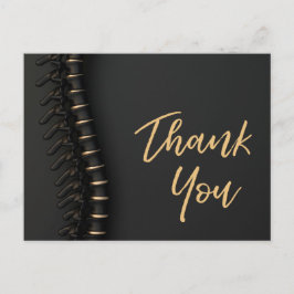 Postal Black Gracias Por La Postcarta Chiropráctica De Re