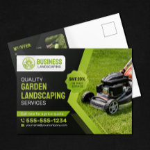 Black & Green Garden Landscaping Lawn Care Mowing