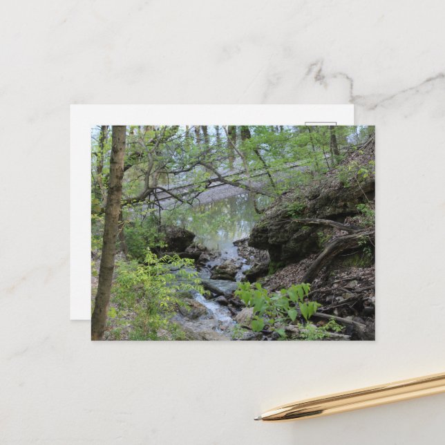 Postal Black Hawk Springs in Burlington, IA Down the Hill (Anverso/Reverso In Situ)