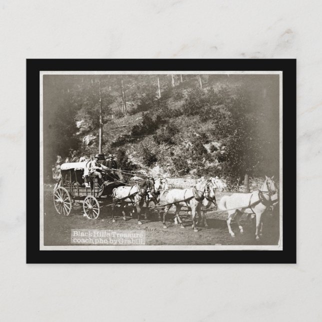 Postal Black Hills Treasure Coach Vintage (Anverso)