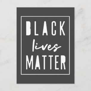 Postal Black Lives Matter   BLM Igualdad Racial Moderna