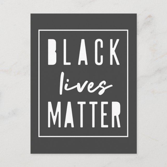 Postal Black Lives Matter | BLM Igualdad Racial Moderna (Anverso)