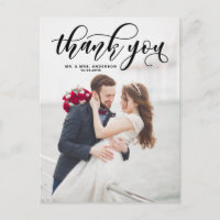 Black Lovely Modern Calligraphy Boda Gracias