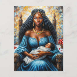 Postal Black Mother With Baby Erzulie Art