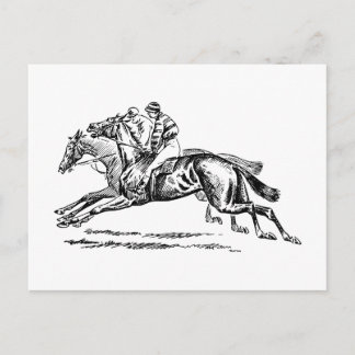 Postal BLACK n WHITE DERBY INVITATION