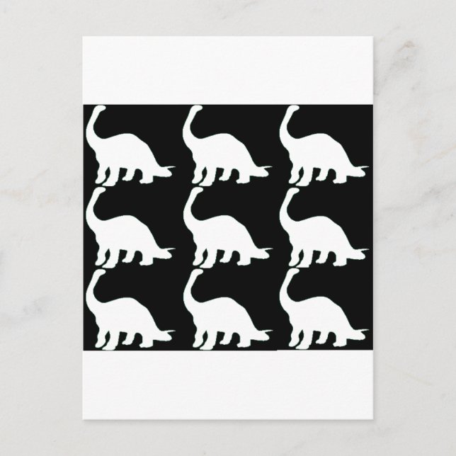 Postal Black n White Dinos (Anverso)