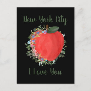 Postal Black New York City TE AMO Gran Apple