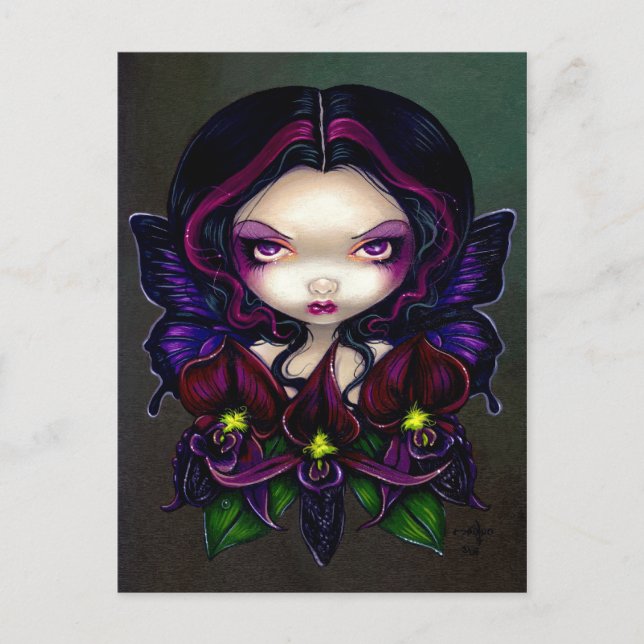 Postal "Black Orchid Fairy" (Anverso)