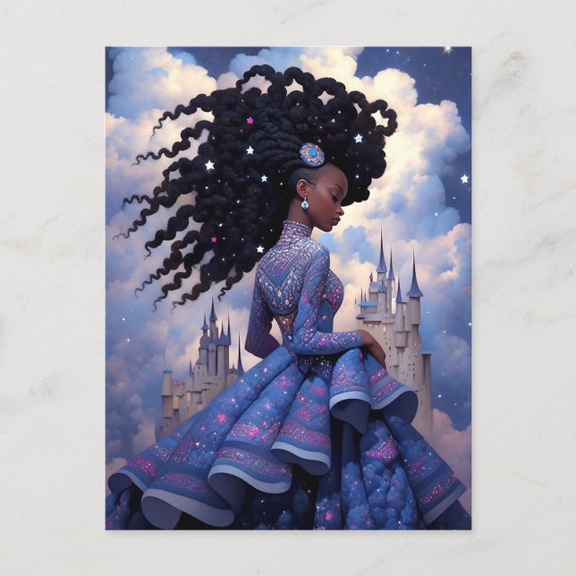 Postal Black Princess Fantasy Art (Anverso)