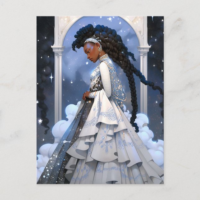 Postal Black Princess Fantasy Art (Anverso)