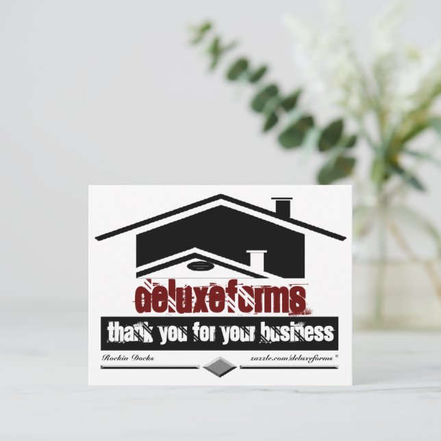 Postal Black Roof Gracias (Anverso de pie)