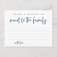 Black Script, Funeral Service, Share a Memory Card