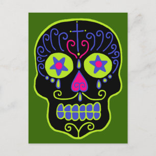Postal Black Sugar Skull