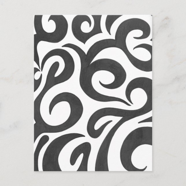 Postal Black Swirls (1) (Anverso)