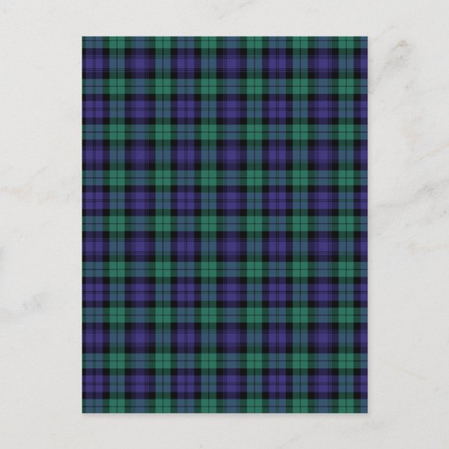 Postal Black Watch Scottish Tartan (Anverso)
