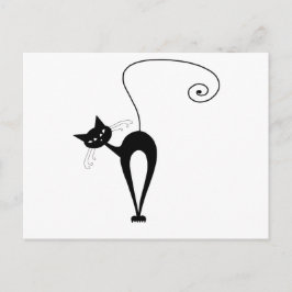 Postal Black Whimsy Kitty 3