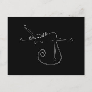 Postal Black Whimsy Kitty 7