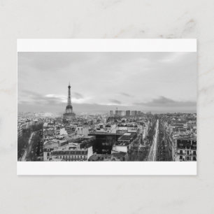 Postal Black&White: Eiffel Tower, París, Francia
