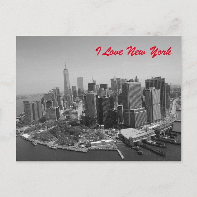 Postal Black White Love New York City (Anverso)