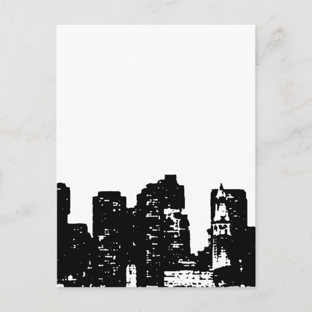 Postal Black White Pop Art New York (Anverso)