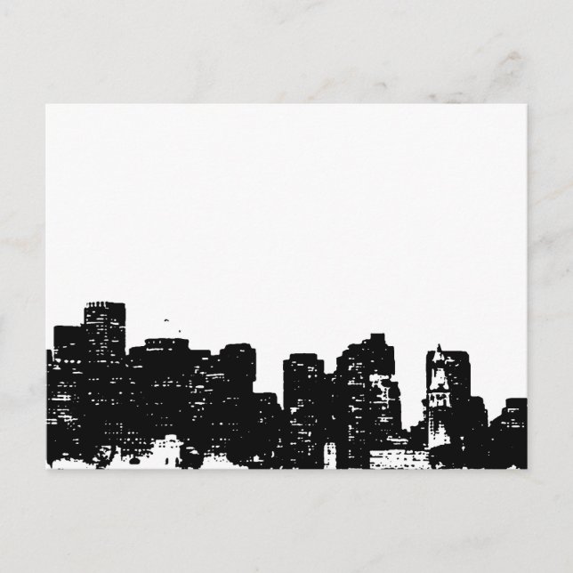 Postal Black White Pop Art New York (Anverso)