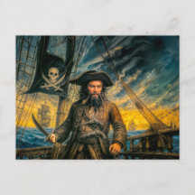 Blackbeard Pirate Storm Portrait
