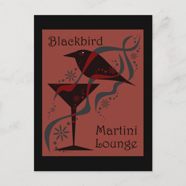 Postal Blackbird Martini Lounge (Anverso)