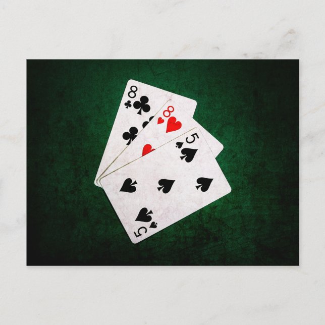 Postal Blackjack 21 punto - Ocho, ocho, cinco (Anverso)