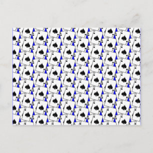 Postal Blackjack Spades Blue Large
