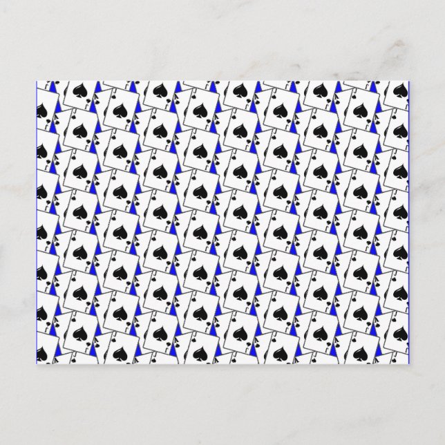 Postal Blackjack Spades Blue Large (Anverso)