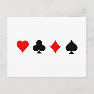 Postal Blackjack / Trajes de cartas de póquer: Arte vecto
