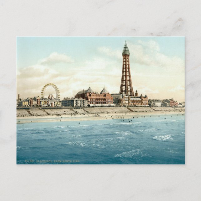 Postal Blackpool de North Pier c.1895 (Anverso)