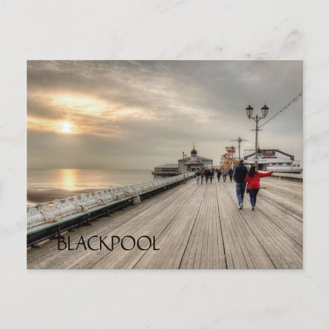Postal Blackpool Pier English Seaside Resort (Anverso)