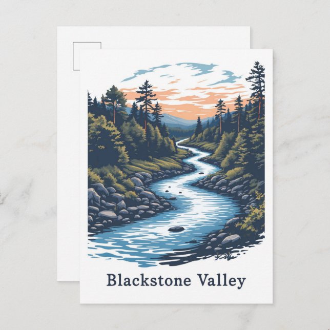 Postal Blackstone Valley Massachusetts USA Travel (Anverso / Reverso)