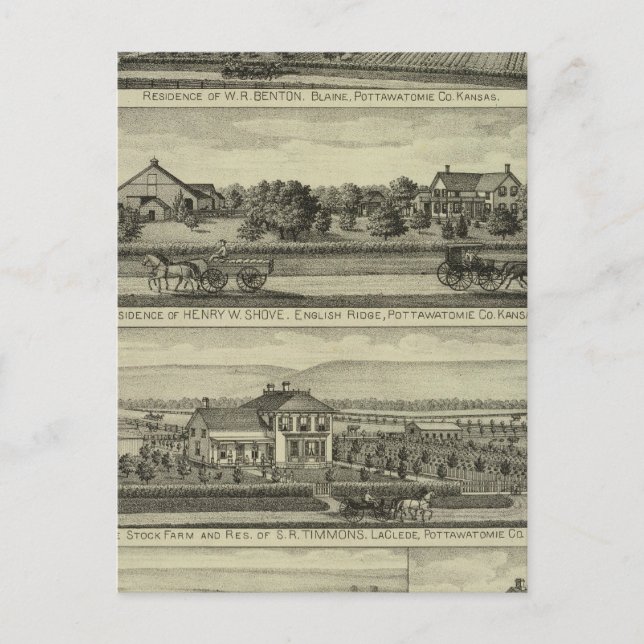 Postal Blaine, Kansas (Anverso)