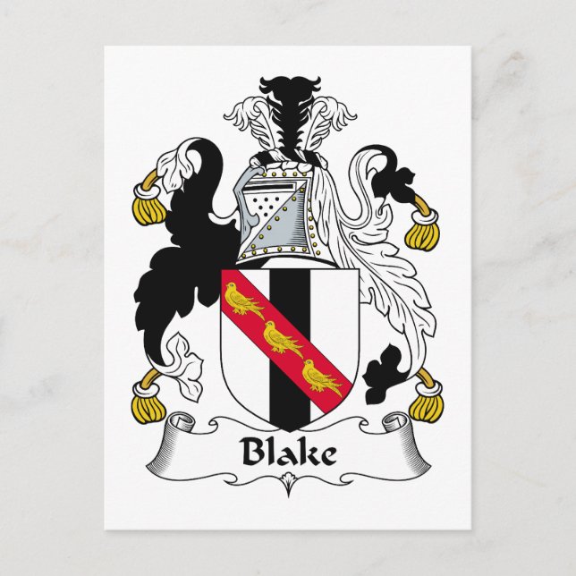 Postal Blake Family Crest (Anverso)