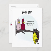 Postal blanca de los chicos malos