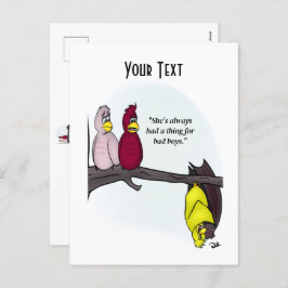 Postal blanca de los chicos malos