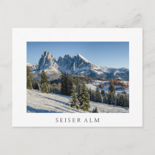Postal blanca del paisaje de invierno de Seiser Al