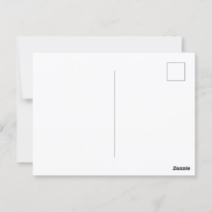 Postal blanca en blanco personalizada para mensaje