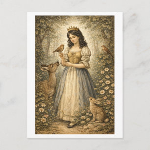 Postal Blanca Nieves de estilo vintage