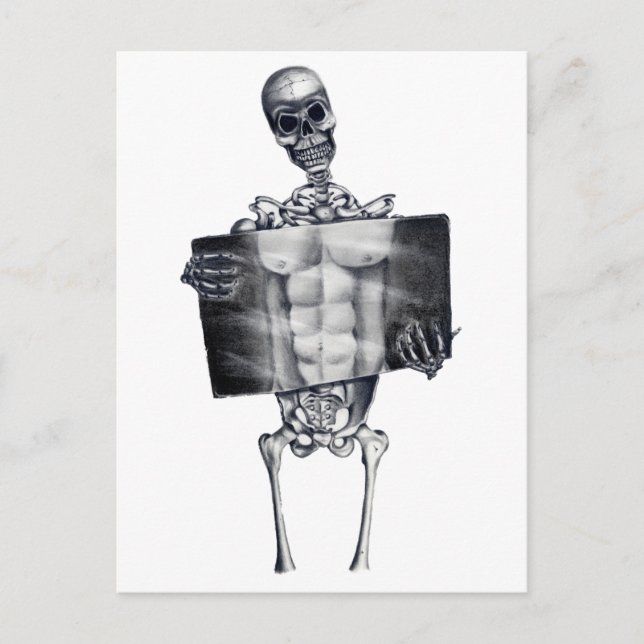 Postal blanca Skeleton Chest Xray (Anverso)